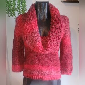 Mexx Red Chunky Knit Cowl Neck Sweater S